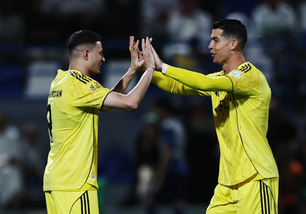 C朗拿度（Cristiano Ronaldo）協助艾納斯（Al-Nassr）作客以2-0擊敗艾法特。路透社