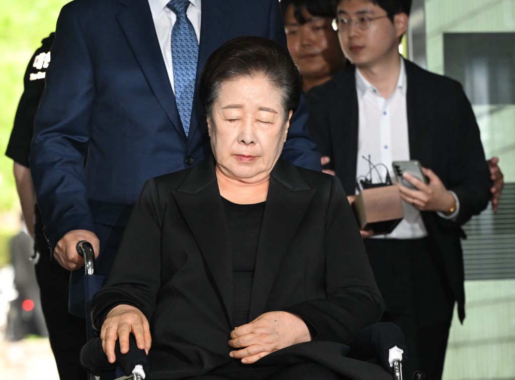 82歲的韓鶴子是統一教創辦人文鮮明的遺孀。法新社