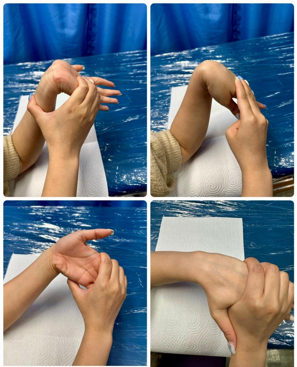 拉筋動作。筆者提供 拉筋動作。筆者提供