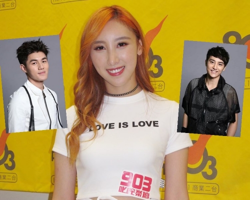 許靖韻沒安慰出局的男友，並欣賞其他俊男參賽者。（資料圖片、網圖）