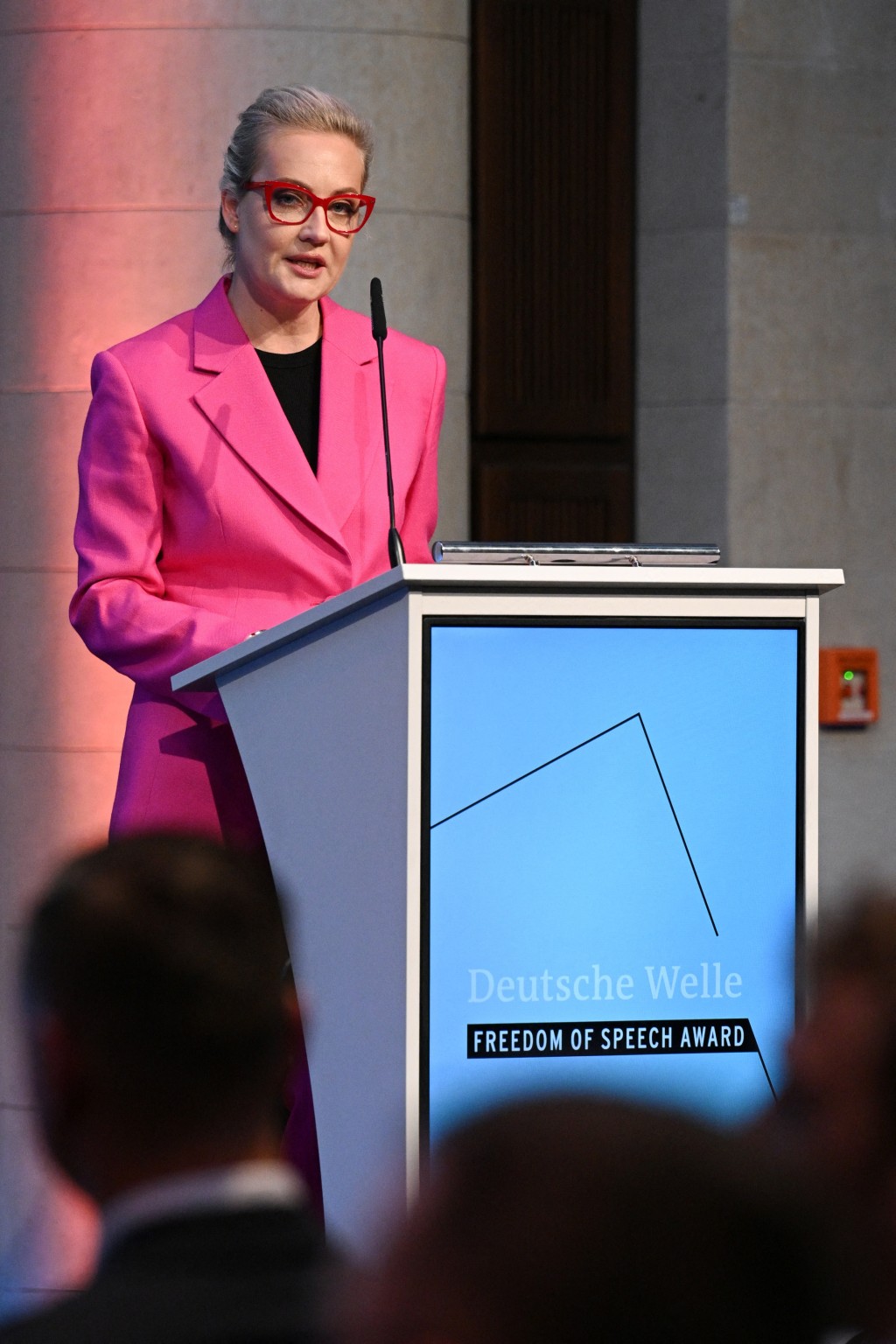 尤利婭上月在柏林獲頒發自由言論獎。路透社