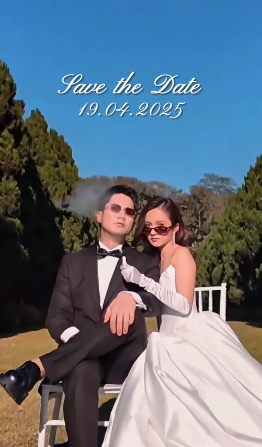 二人還公布將於4月25日正式結婚。