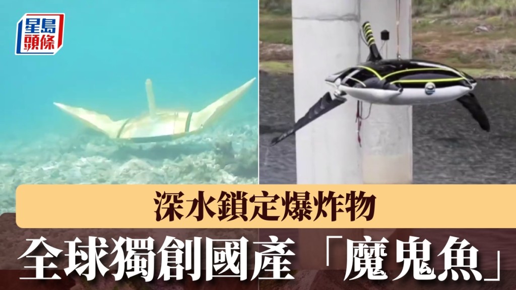 全球獨創國產「魔鬼魚」，深水鎖定爆炸物。