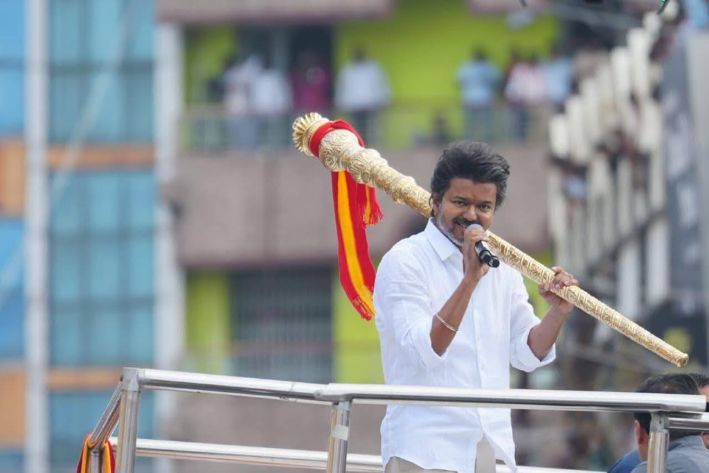 印度影星兼政客維傑。Facebook專頁 @ Vijay is my hero 圖片