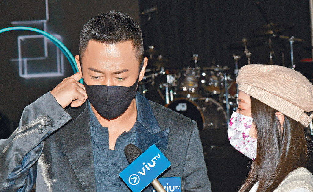 ■林峯接受訪問時,坦言沒有放低音樂。 ■林峯接受訪問時,坦言沒有放低音樂。