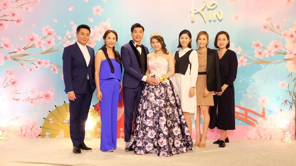 李偉健和太太阿寶2018年於香港擺酒。 李偉健和太太阿寶2018年於香港擺酒。