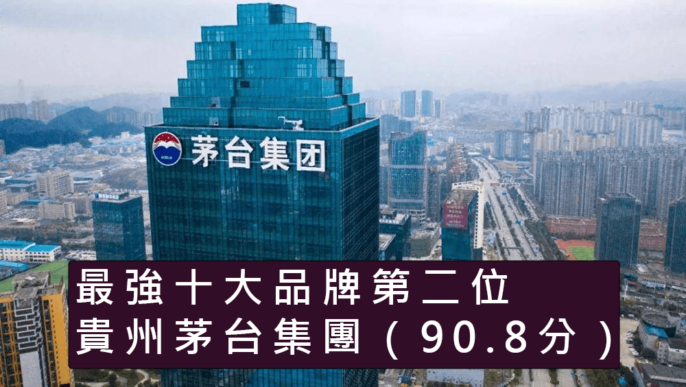 2023内地最强十大品牌第二位，贵州茅台集团。资料图片