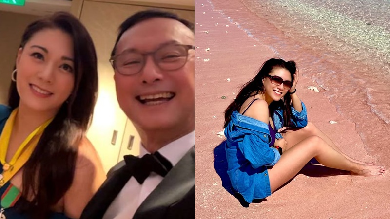 廖碧兒傳戀百億富商性感升級  穿泳衣盡騷豐滿上圍好養眼  白滑玉背長腿放題極誘人