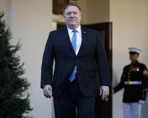 蓬佩奧表示，駐巴勒斯坦總領事館將併入以色列駐耶路撒冷大使館新設的巴勒斯坦事務組之內。AP