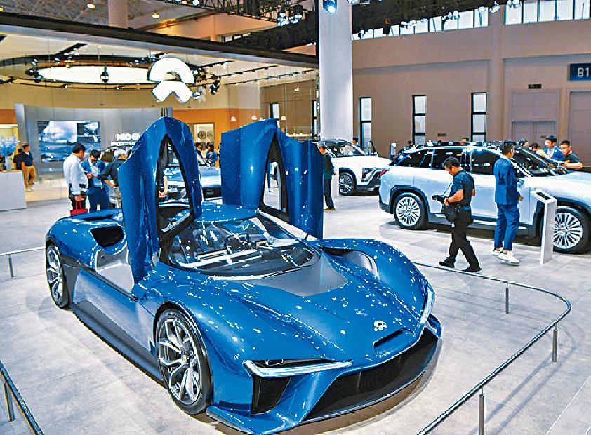 中国电动车企业蔚来遭沽空机构Grizzly Research狙击，昨日股价大跌11%。资料图片