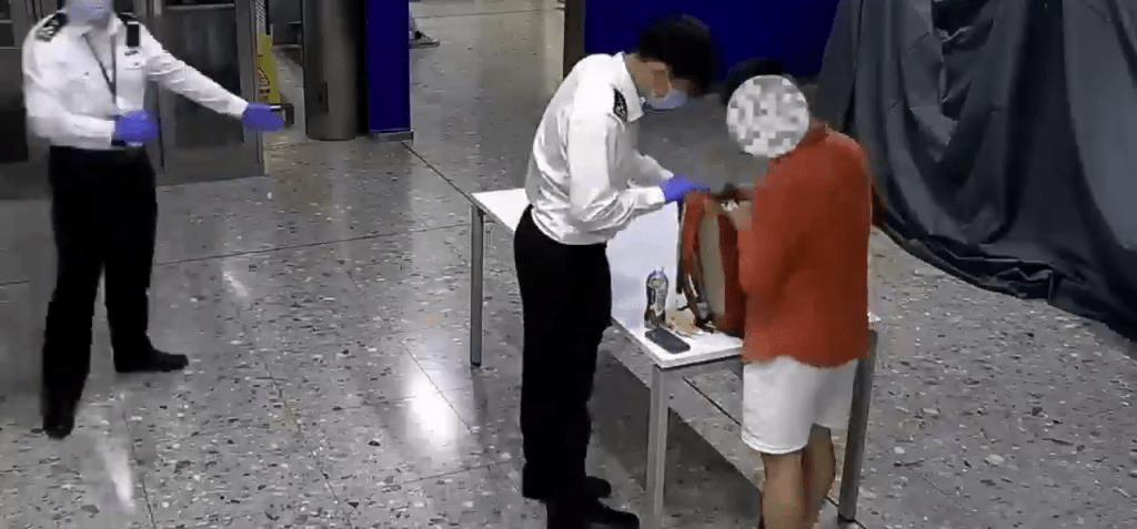 販毒男被內地海關截查。 海關發布 販毒男被內地海關截查。 海關發布