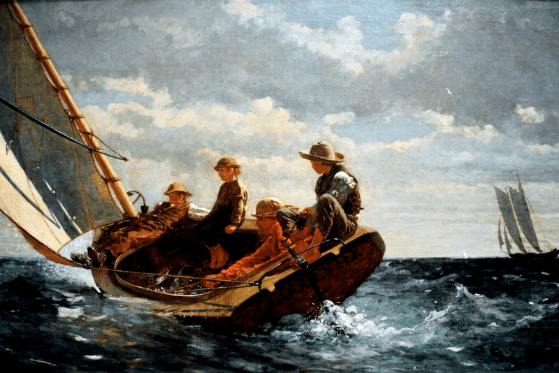 霍默的海景畫作爲人熟知。