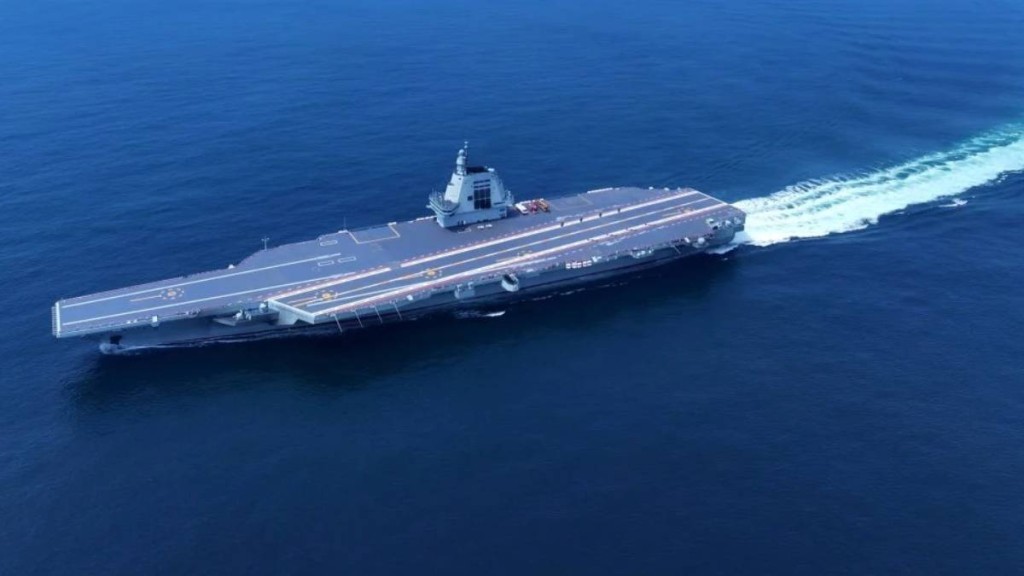 配有電磁彈射設備的福建艦是世界最先進航母之一。新華社