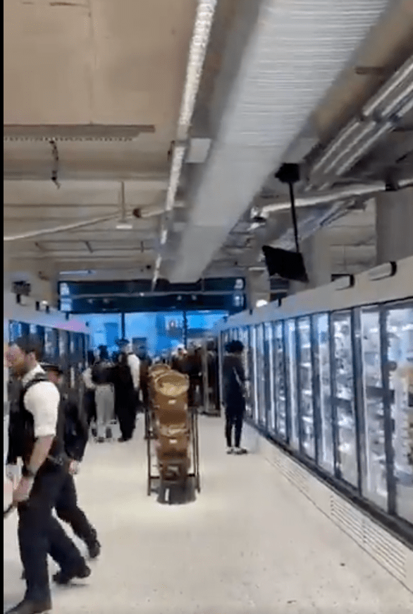 片段显示，涉事青少年冲入店内高声尖叫、互相推撞，并恶意将货架上的食物推倒在地，甚至掠走店内货品，多间商舖被吓怕，被迫提早关门避祸。