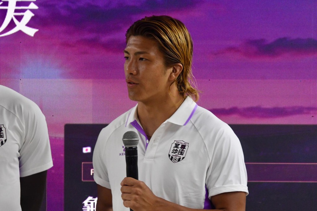 日籍前鋒龜谷宇護（Hugo Kametani））。楊駿堯攝