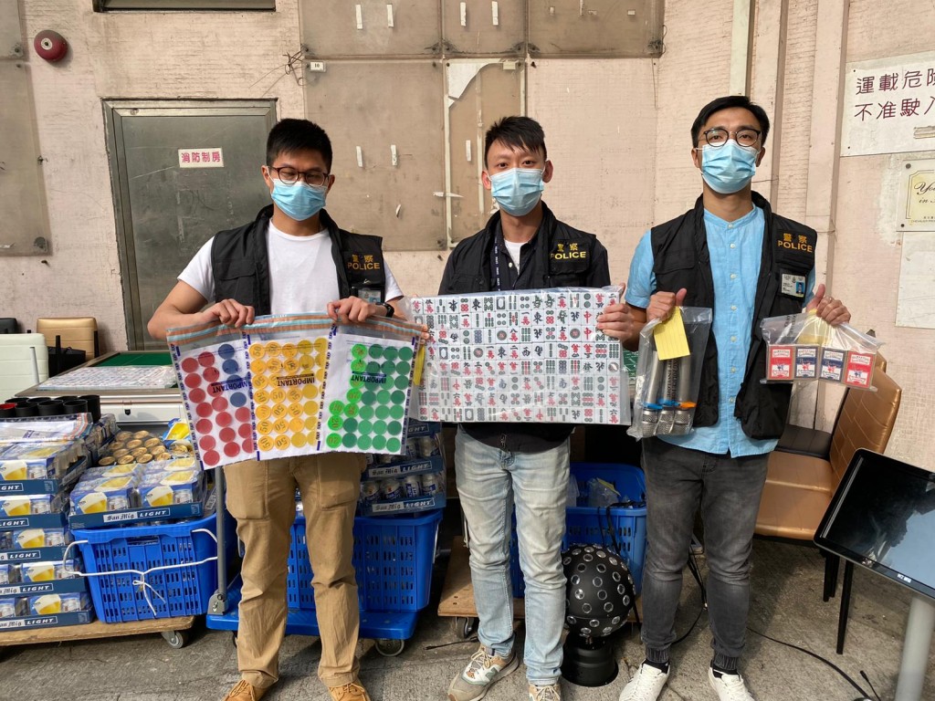 警方檢獲的證物。