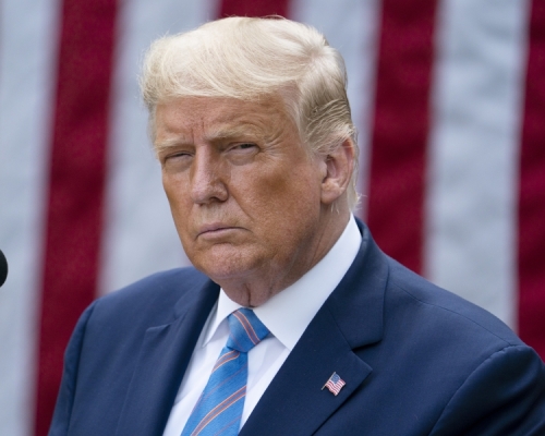 特朗普確診新冠肺炎。AP資料圖片