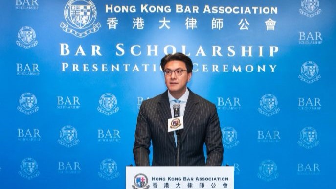 大律師公會主席毛樂禮勉勵得獎者發揮行業專業水平，以及傳承維護法治理念。