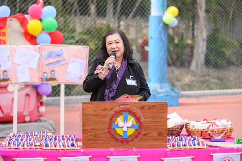 主禮人香港浸會大學持續教育學院幼兒及基礎教育部署 理總監阮佩珊博士致辭