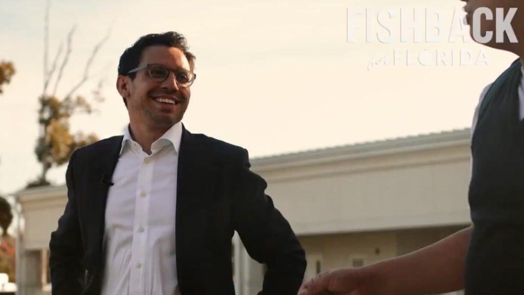 美國佛州州長共和黨參選人費雪巴克。 X / James Fishback