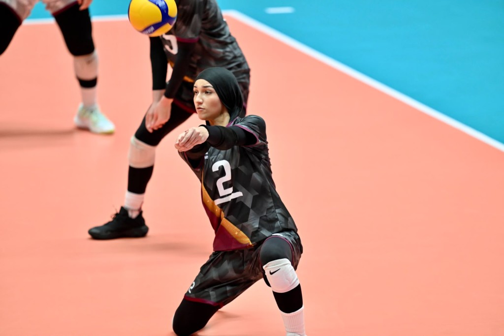 亞運會分組賽香港女排3:0戰勝卡塔爾。劉駿軒攝 亞運會分組賽香港女排3:0戰勝卡塔爾。劉駿軒攝