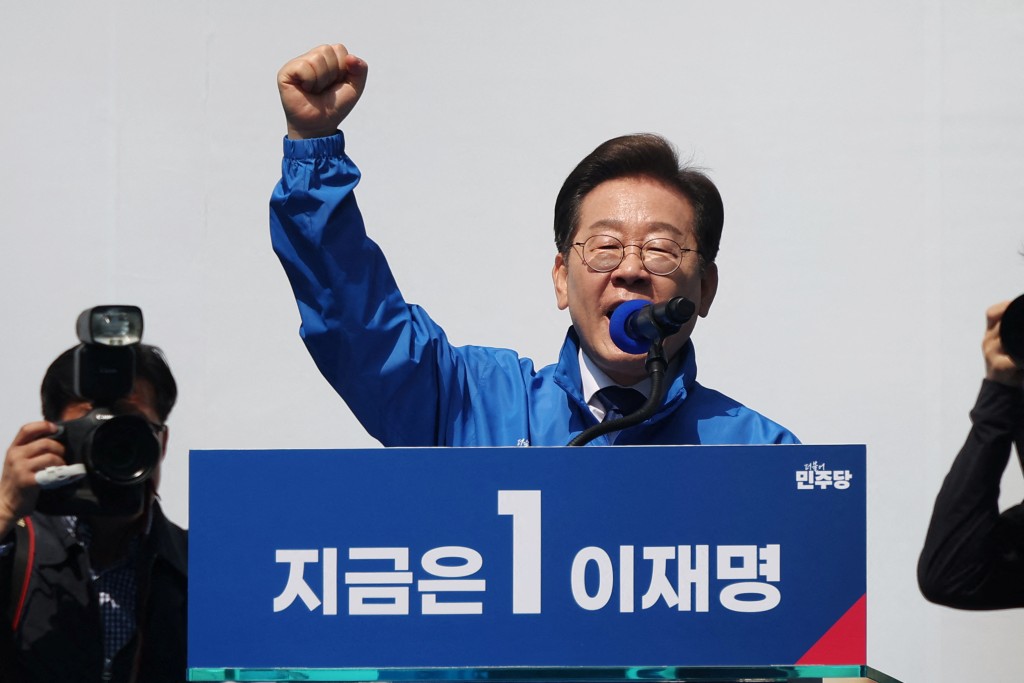 南韓總統候選人李在明。路透社