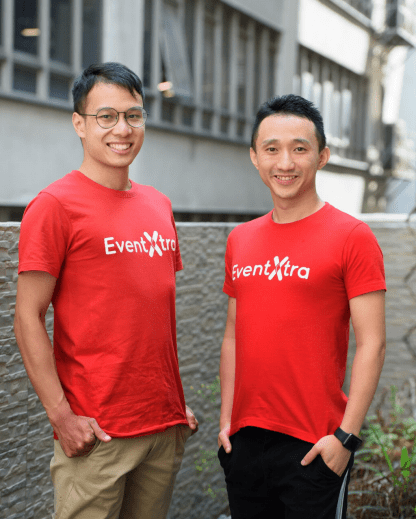 EventXtra创办人黄卓琛（左）及陆启哲，获选为《福布斯》亚洲年轻领袖榜。