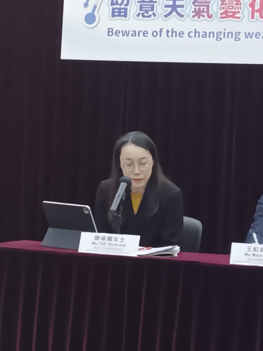 圖為香港天文台署理助理台長謝淑媚。曾智華攝 圖為香港天文台署理助理台長謝淑媚。曾智華攝