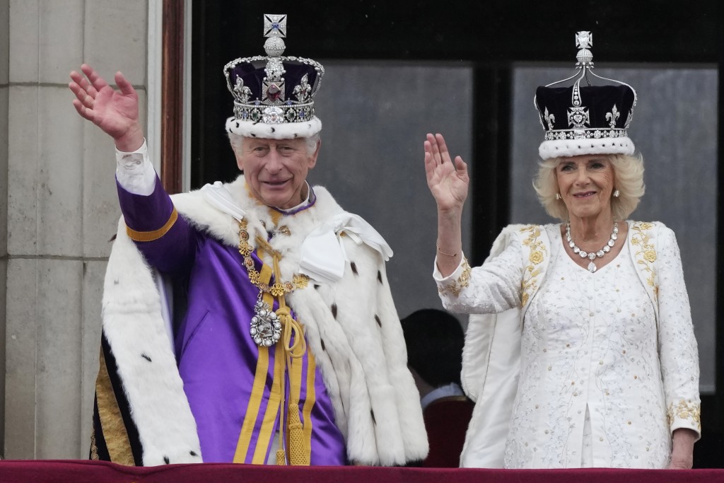 查理斯三世和皇后卡米拉在今年5月登基。美聯社