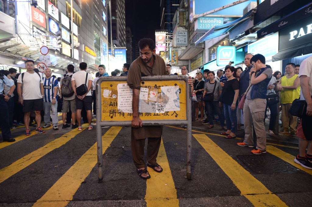有市民不捨行人專用區被「殺街」。蘇正謙攝