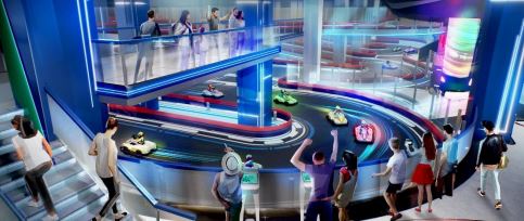 「11 SKIES」將會提供全球最長的室內外小型賽車場SkyTrack。新世界圖片