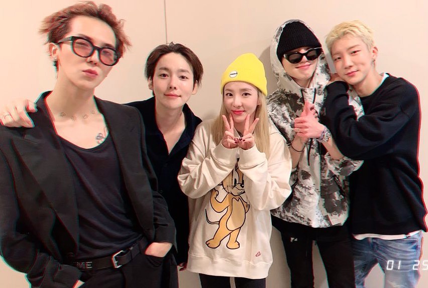 Dara跟同門師弟團Winner。