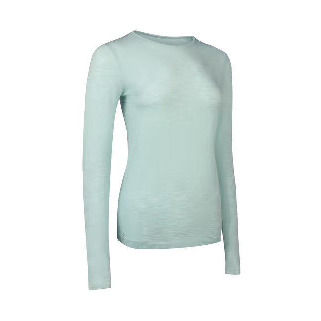Kiprun女款綠色透氣長袖跑步 T 恤/原價$179、現售$109/Decathlon。