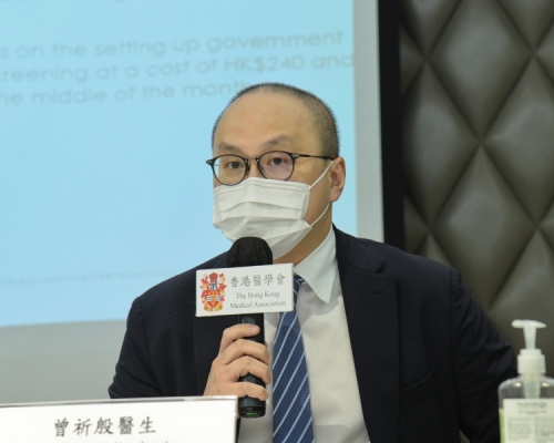 曾祈殷指昨日源頭不明個案比率高令人憂慮。資料圖片