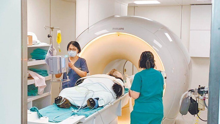 团团于8月底出现抽搐，进行两次磁力共振检查怀疑出现脑肿瘤。中时图片