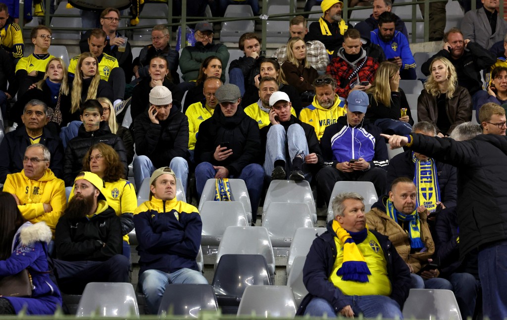 據報，現場有約700名瑞典球迷。路透社