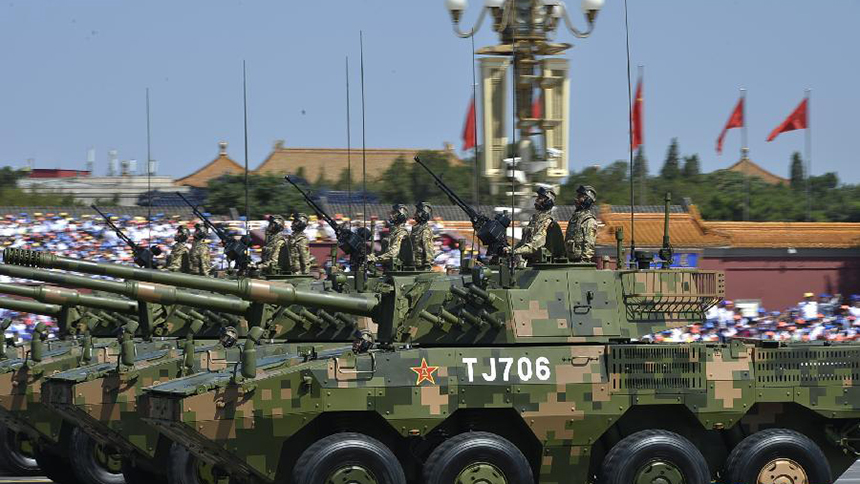 北京宣佈舉行大閱兵紀念抗戰勝利80周年。圖為抗戰勝利70周年閱兵情況。新華社 北京宣佈舉行大閱兵紀念抗戰勝利80周年。圖為抗戰勝利70周年閱兵情況。新華社