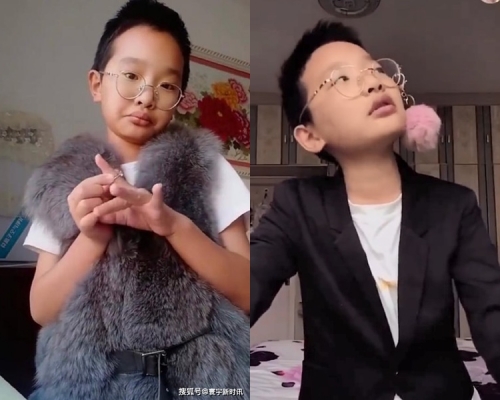 「鍾美美」拍攝模仿老師的影片，引起網民熱議。網圖