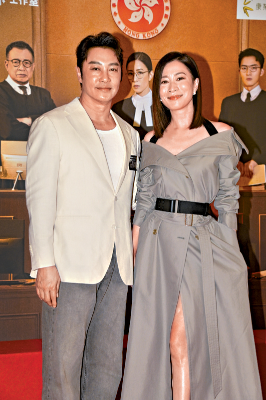 佘詩曼、譚耀文齊亮相《正義女神》大結局活動。