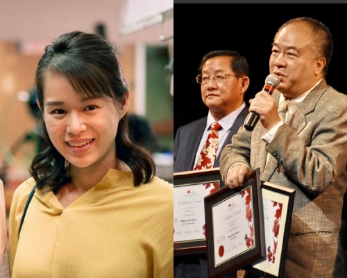 胡杏兒因為坐月和湊仔沒出席，由高志森代領及讀出她的感言。