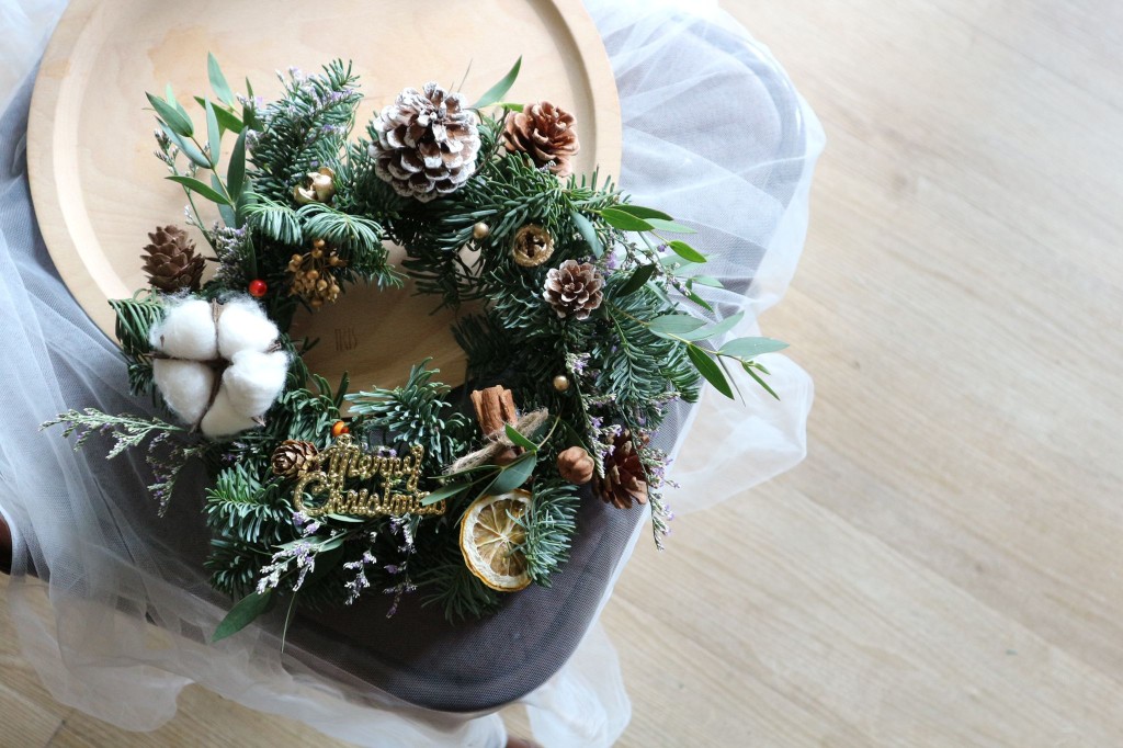 忙忘工作室- myosotis.flower聖誕花環工作坊（圖片來源：誠品）