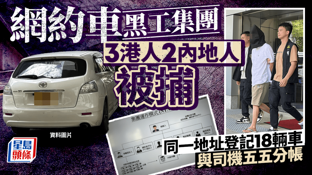 高德網約車黑工｜3港人2內地司機被捕 揭集團持18車如車隊 與司機五五分帳