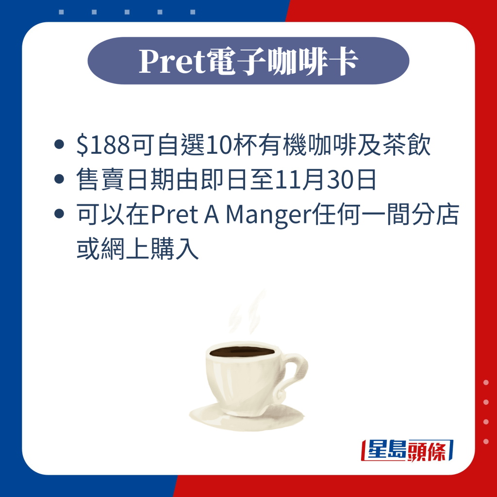 Pret电子咖啡卡 Info