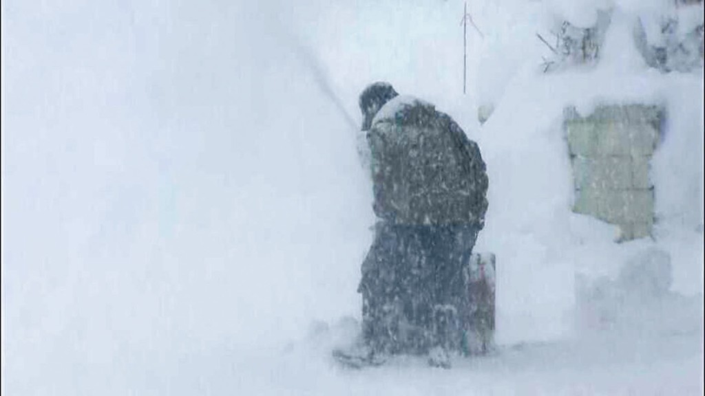 北海道严寒大雪纷飞。