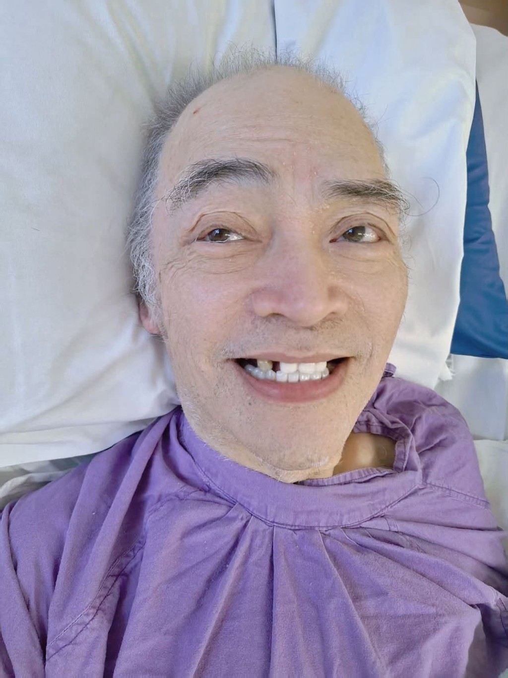 張偉文9月時的照片，有指胃口及健康狀況良好。