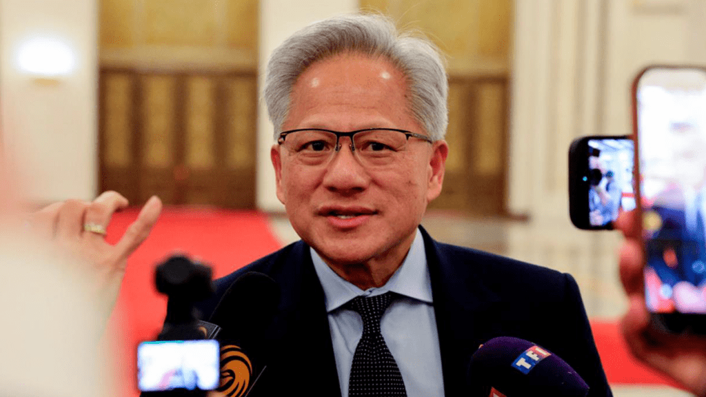 特朗普訪華︱被問會否出售晶片予華為 黃仁勳靜默3秒稱「奇怪的問題」