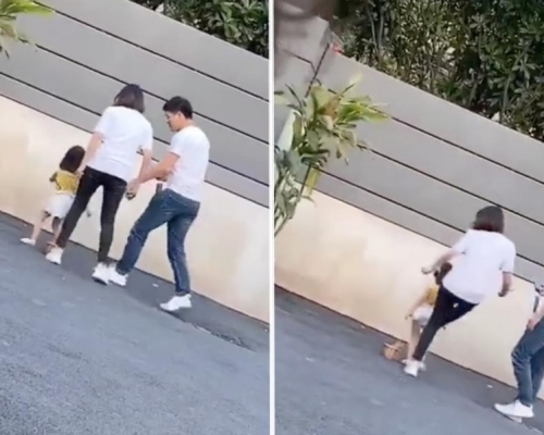 杭州女童模妞妞在拍攝廣告時,被母親猛踢,影片在網上引起眾怒。 網上圖片