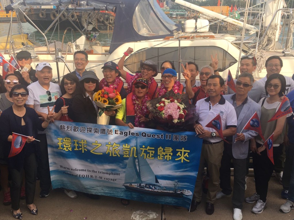 朱棋端与船员横跨北极及3大洋全程23000海浬。