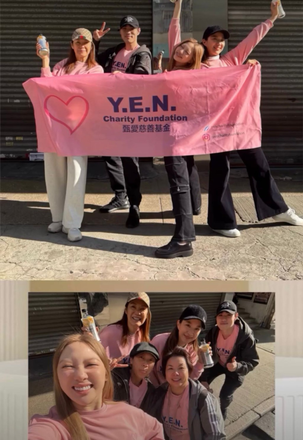 Jasmine早前和家人一起到土瓜湾派物资。 Jasmine早前和家人一起到土瓜湾派物资。