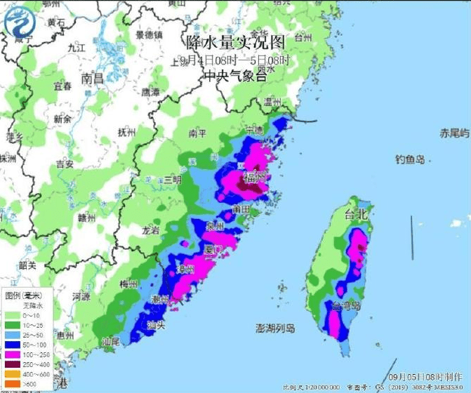 台风海葵为台湾及广东沿海带来大量雨水。
